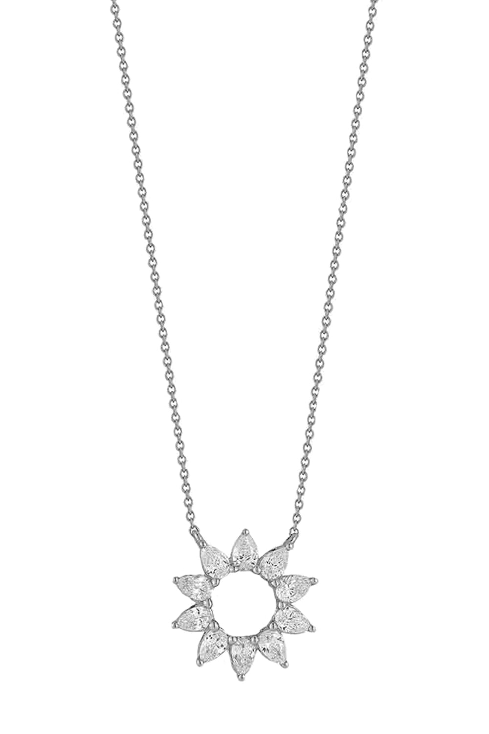 Diamond Taylor Elaine Flower Necklace-WHITE GOLD-JEWELRYFINE JEWELNECKLACE O-DANA REBECCA DESIGNS