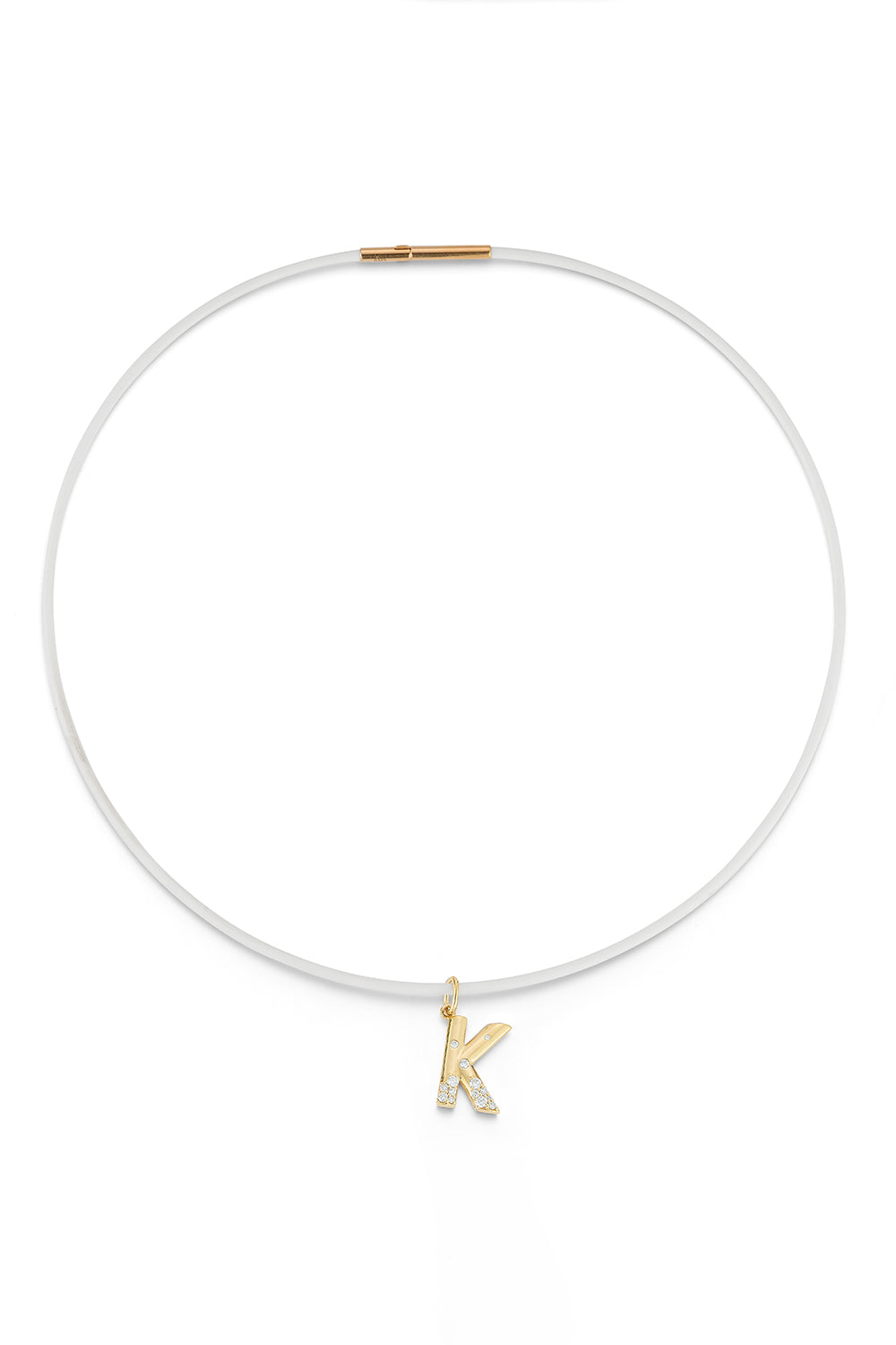 White Silicone Cord Necklace