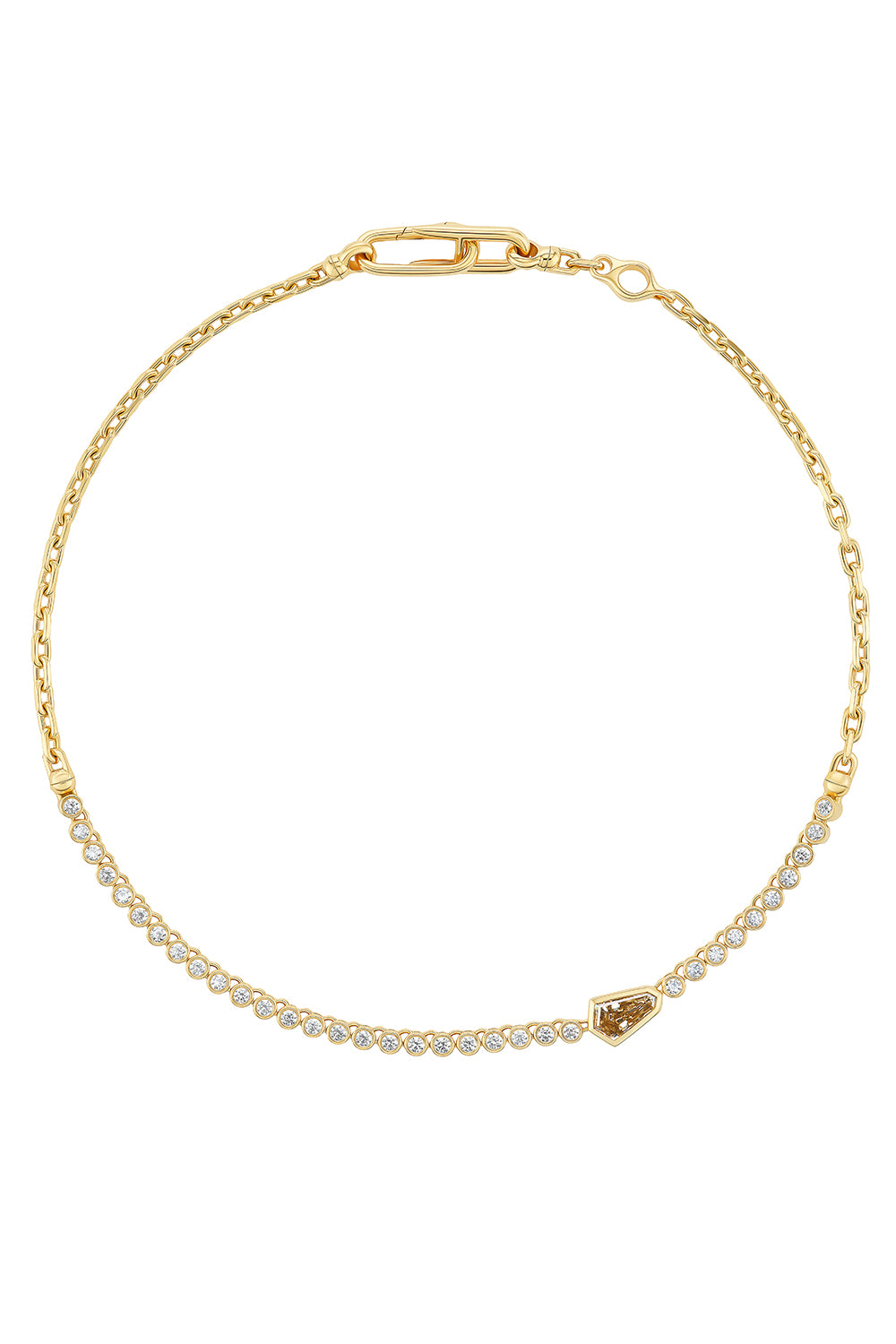 Diamond Champagne Tennis Necklace