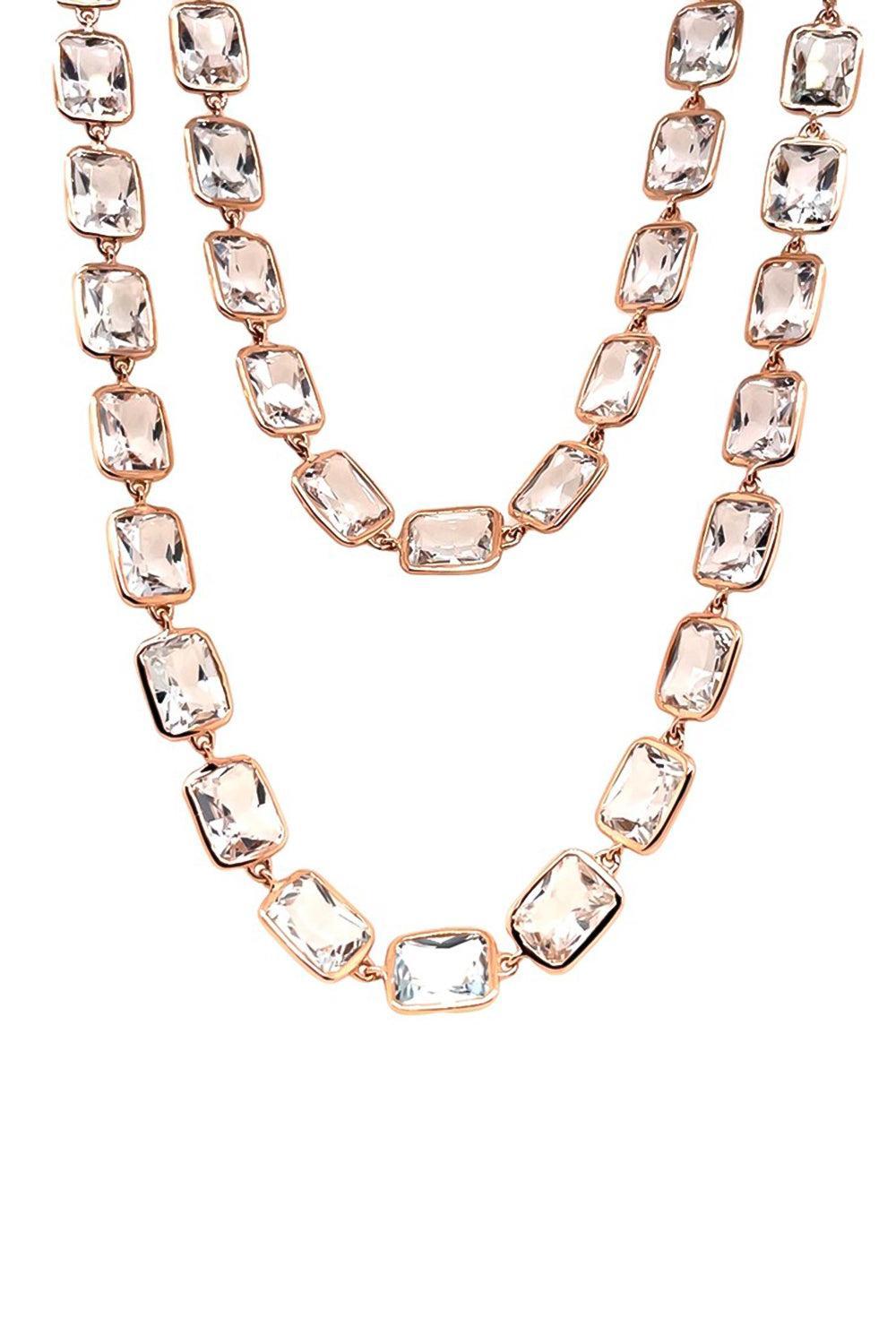 White Topaz Wrap Necklace-ROSE GOLD-72-JEWELRYFINE JEWELNECKLACE O-PIRANESI