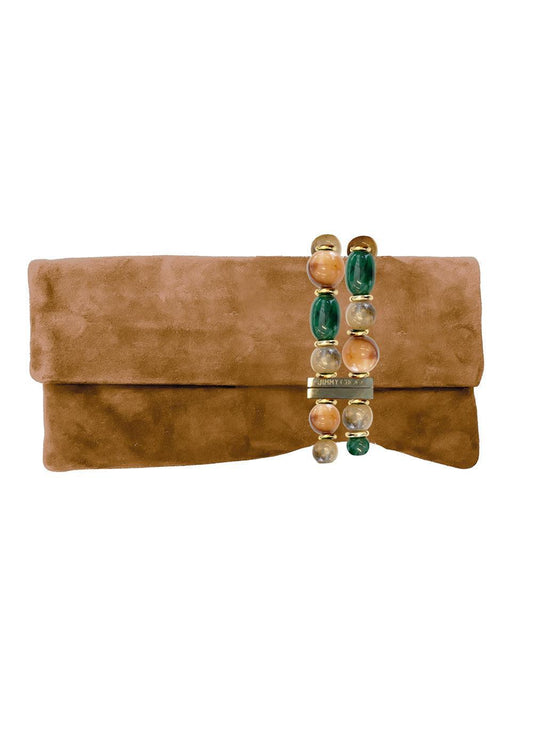 Zandra Clutch - Tan Gold-BROWN-HANDBAGCLUTCHES-JIMMY CHOO
