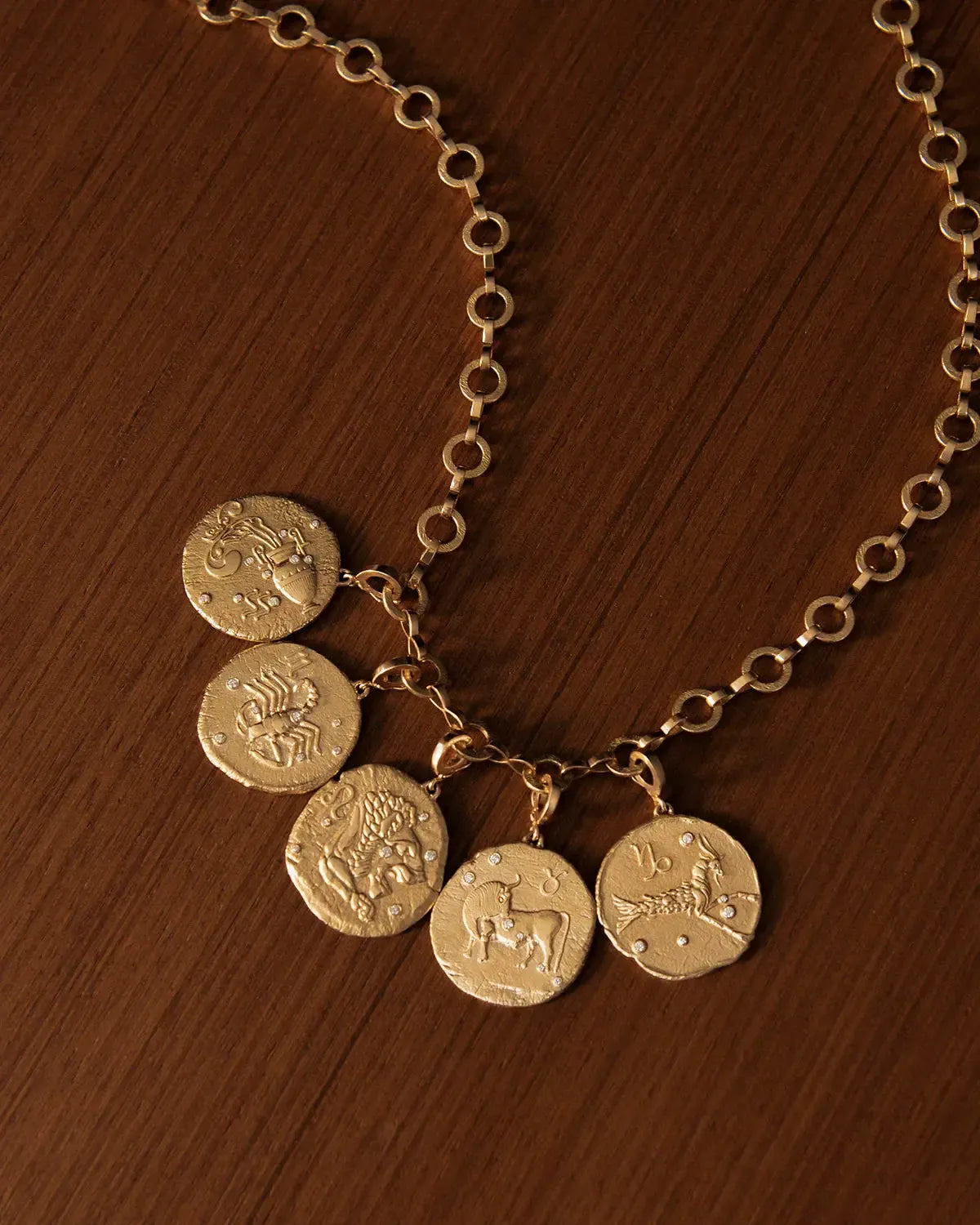 Of The Stars Large Scorpio Coin Pendant-YELLOW GOLD-JEWELRYFINE JEWELPENDANT-AZLEE