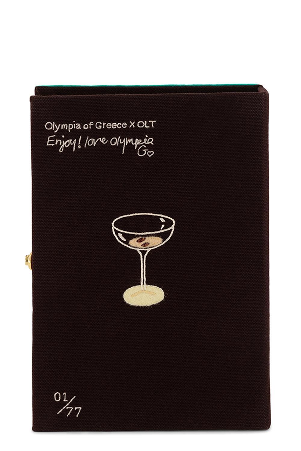 Espresso Martini Book Clutch Bag-BROWN-HANDBAGCLUTCHES-OLYMPIA LE TAN