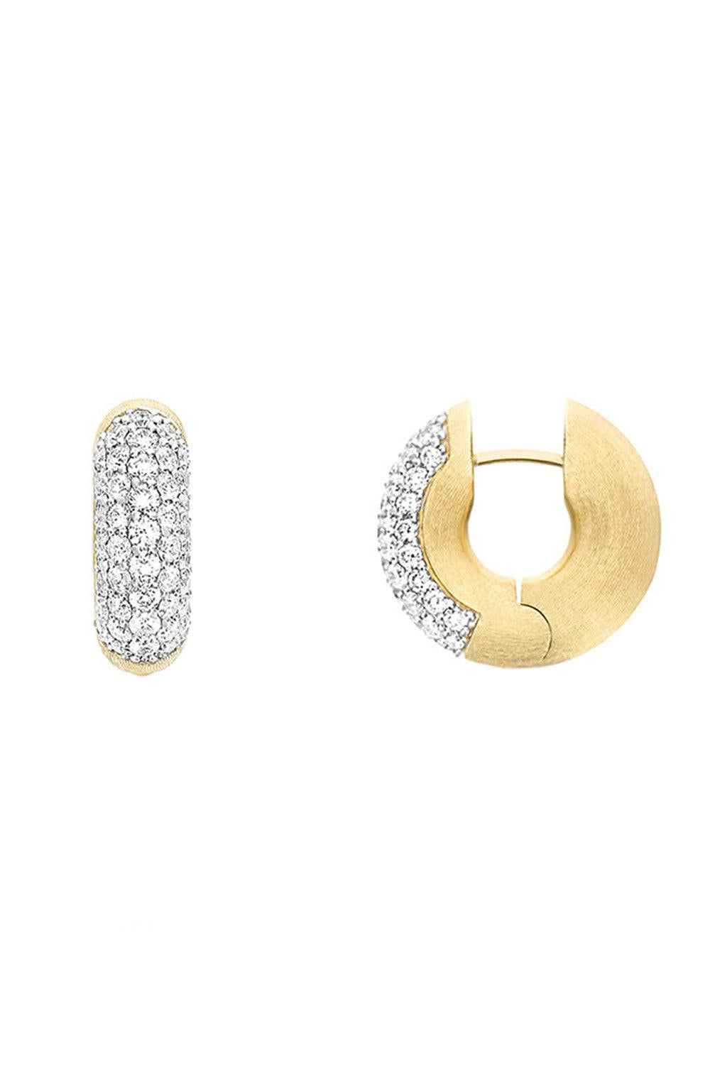 Diamond Libera Huggie Earrings-YELLOW GOLD-JEWELRYFINE JEWELEARRING-NANIS