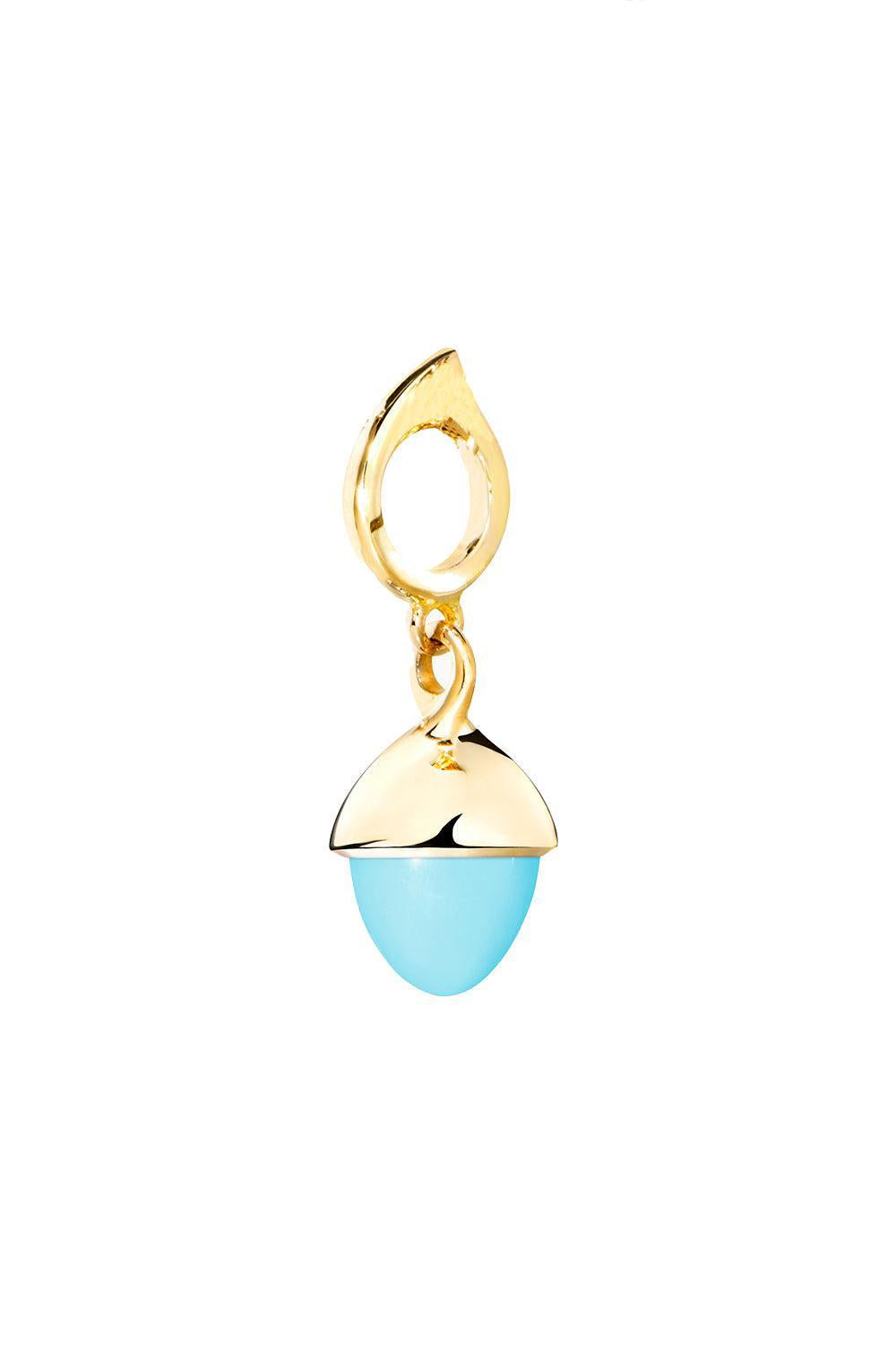 Turquoise Mikado Flamenco Pendant-YELLOW GOLD-JEWELRYFINE JEWELPENDANT-TAMARA COMOLLI
