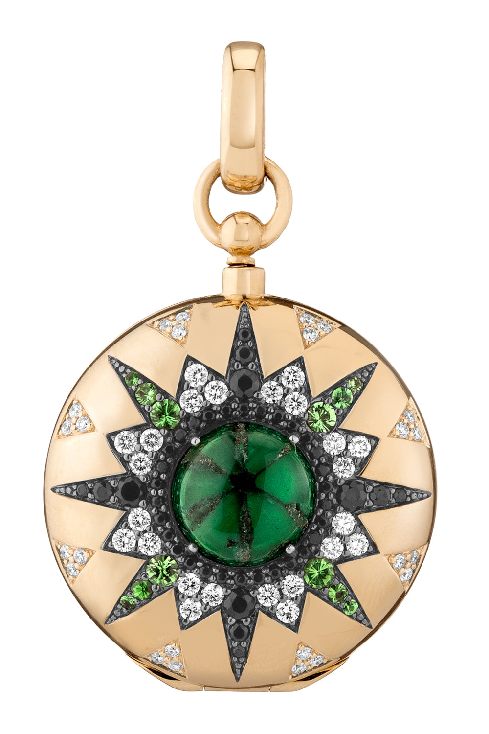 Emerald Diamond Major Decision Locket Pendant