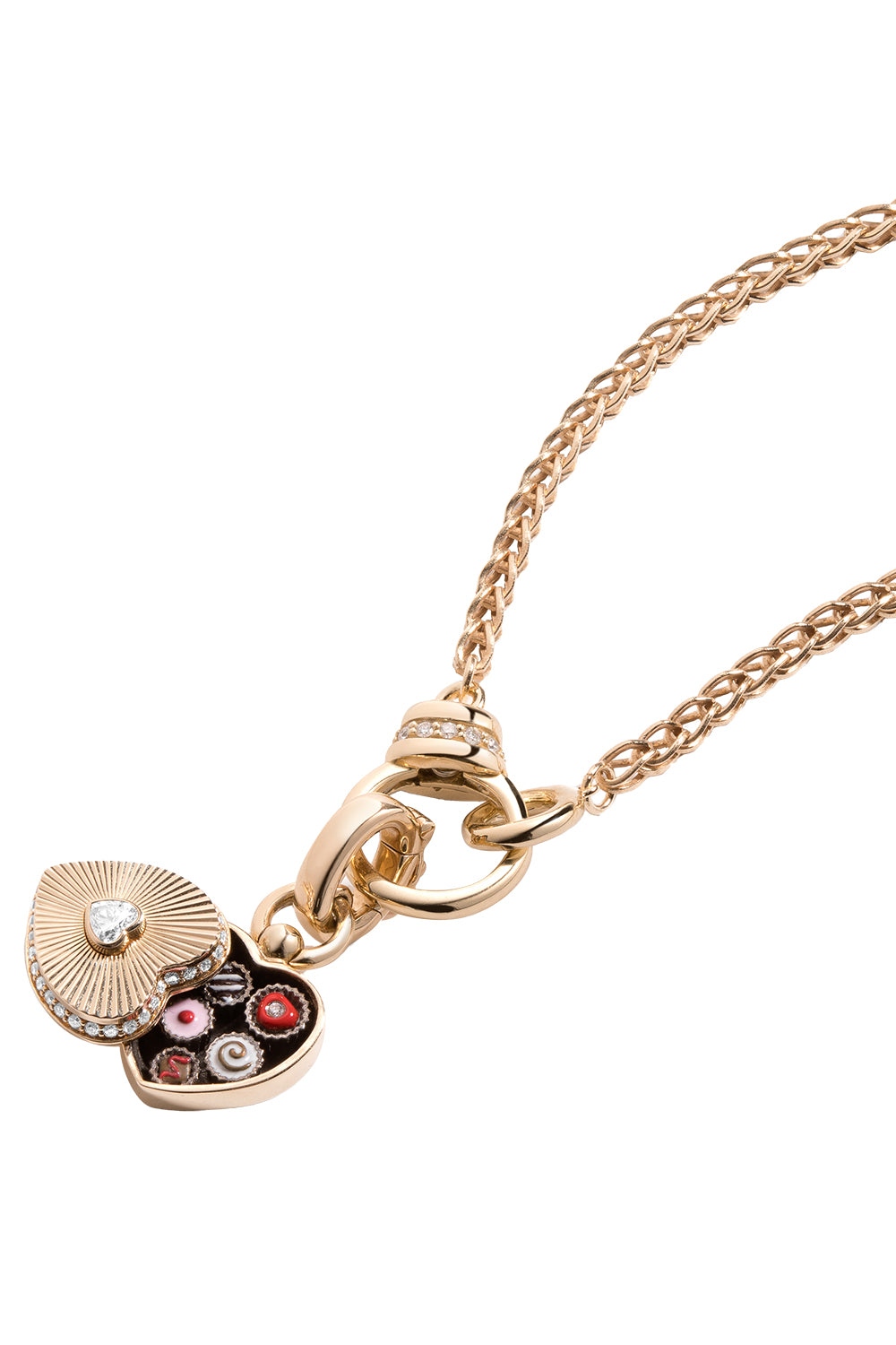 Diamond Sweet Life Chocolate Box Locket Pendant