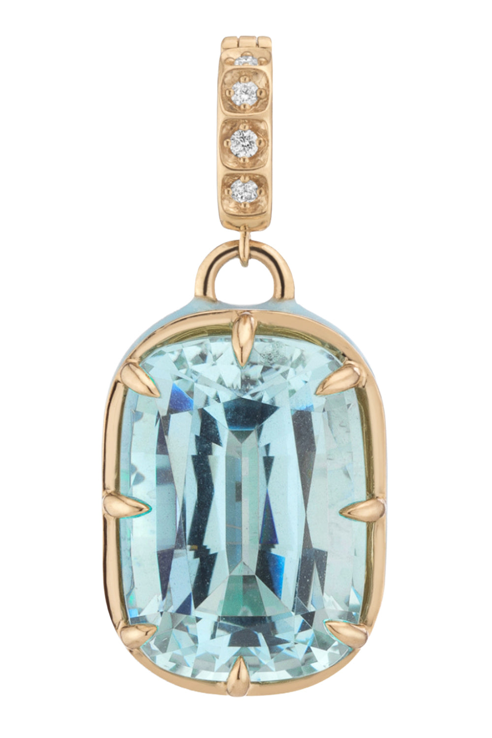 Aquamarine Diamond Supernova Pendant