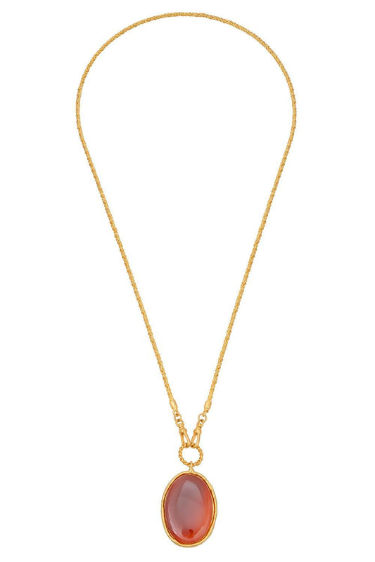 Onyx Cornaline Talisman Necklace-RED-JEWELRYBOUTIQUENECKLACE O-SYLVIA TOLEDANO