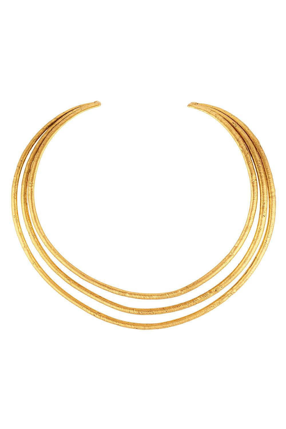 Osiris Three Collar Necklace-YELLOW-JEWELRYBOUTIQUENECKLACE O-SYLVIA TOLEDANO