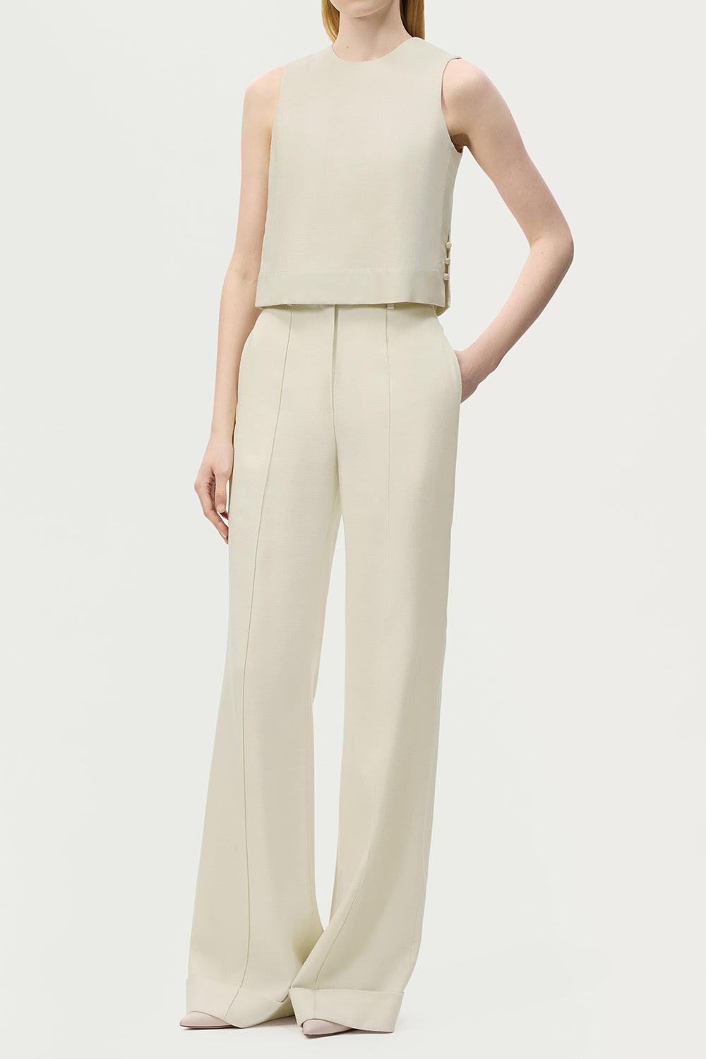 Deeda Pant - Stone-CREAM-4-CLOTHINGPANTWIDE LEG-ADAM LIPPES