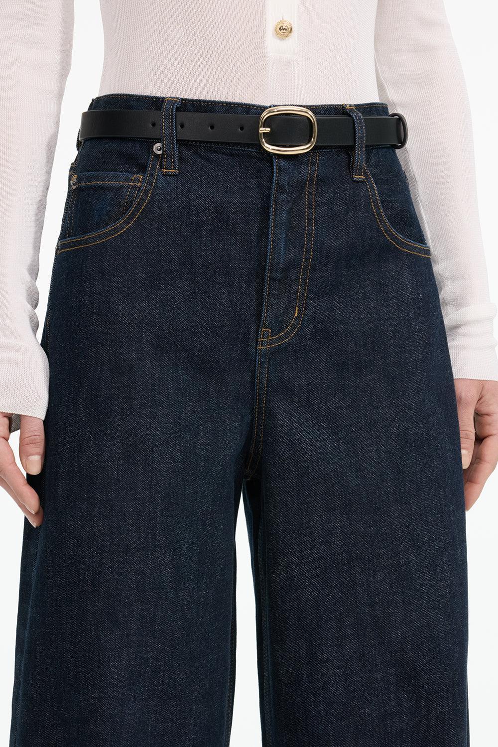 Barrel Leg Jeans-BLUE-26-CLOTHINGPANTWIDE LEG-self-portrait