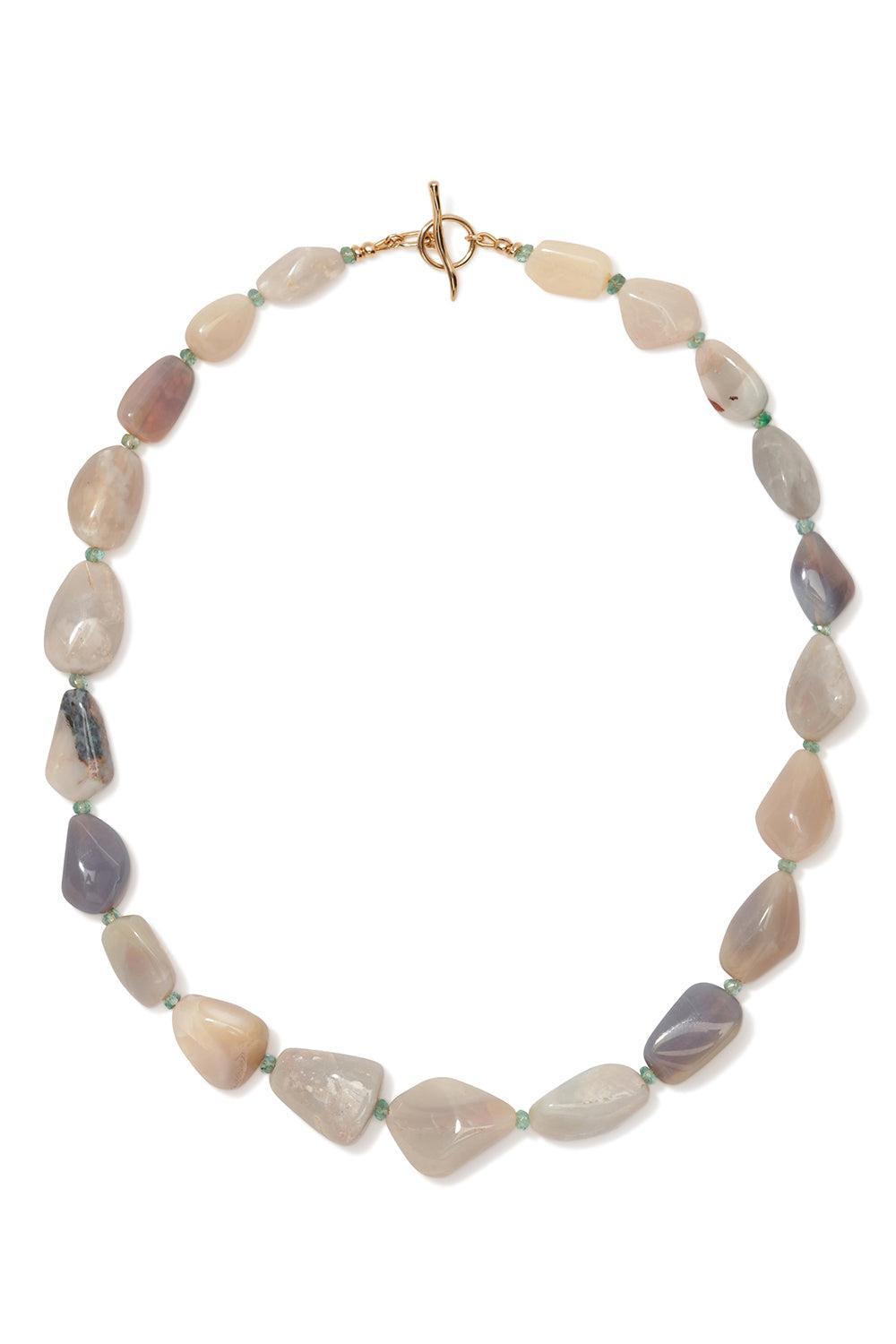 Australian Opal Beaded Necklace-YELLOW GOLD-JEWELRYBOUTIQUENECKLACE O-LIZZIE FORTUNATO FINE