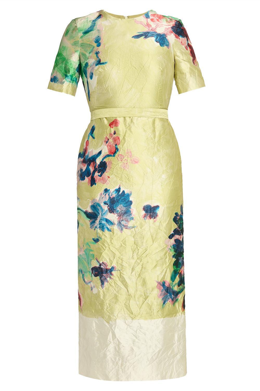 Short Sleeve Midi Dress-ARGRDVNY-2-CLOTHINGDRESSCASUAL-ERDEM