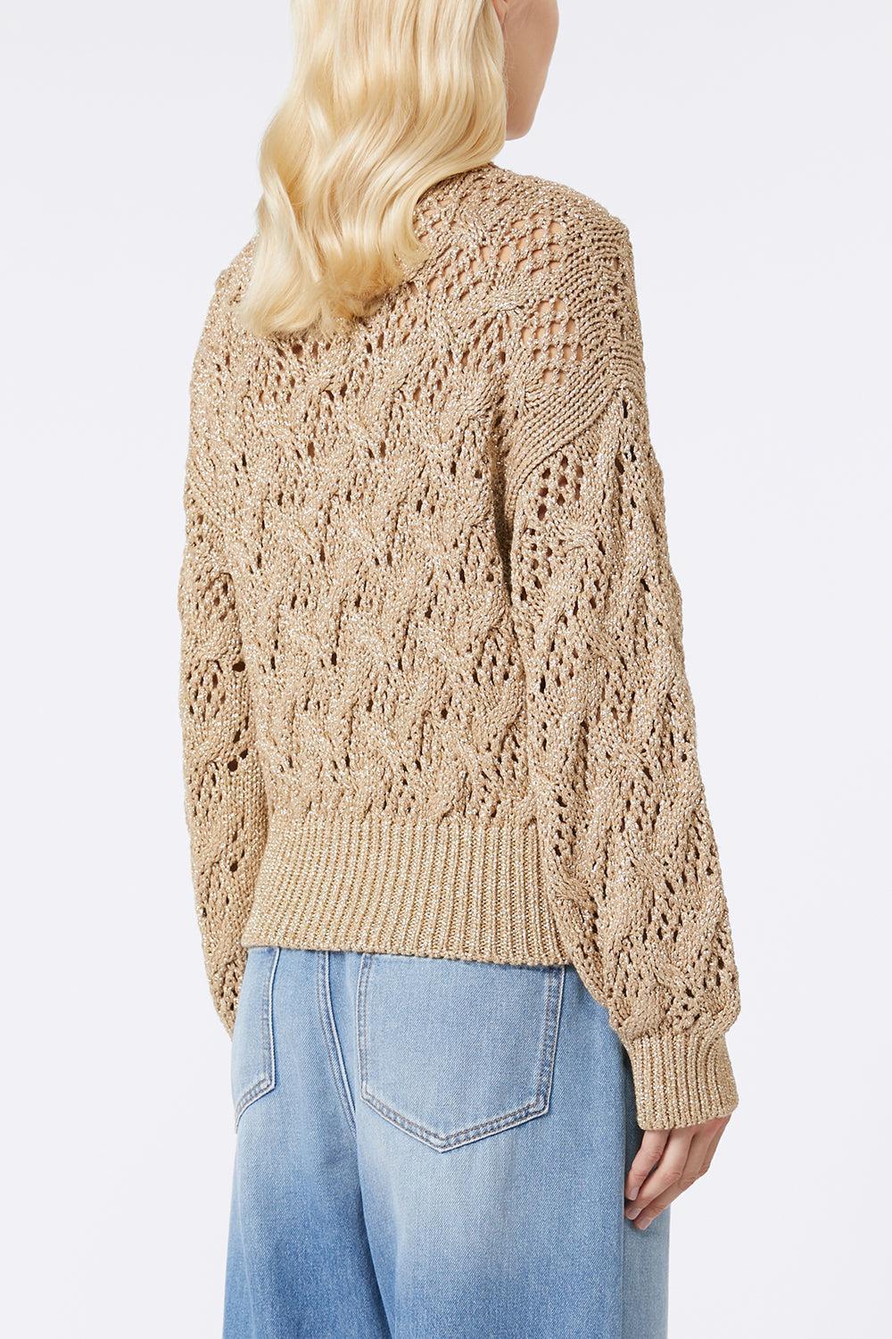 Pilade Sweater-GOLD-XS-CLOTHINGTOPSWEATER-MAX MARA