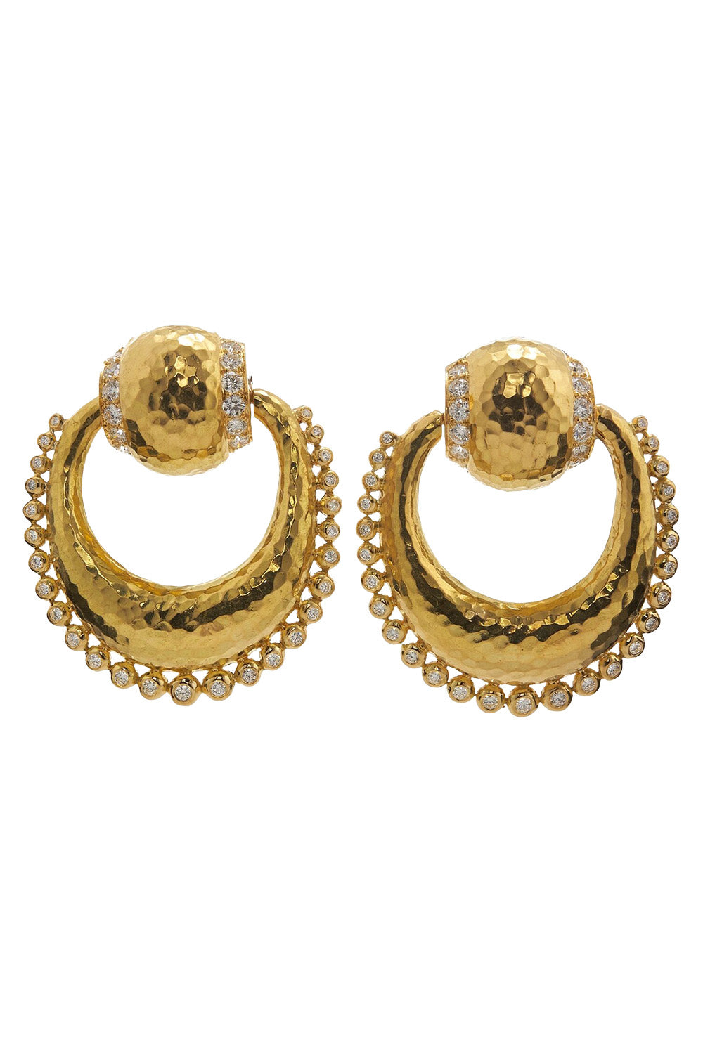 Diamond Downtown Doorknocker Earring