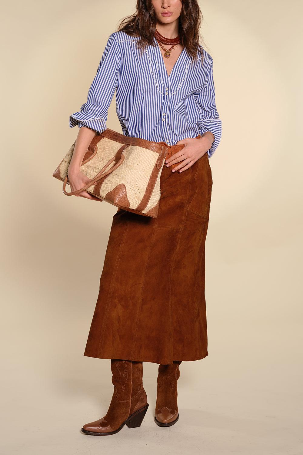 Sundown Midi Skirt-DKCARAML-4-CLOTHINGSKIRTMIDI-JOHANNA ORTIZ