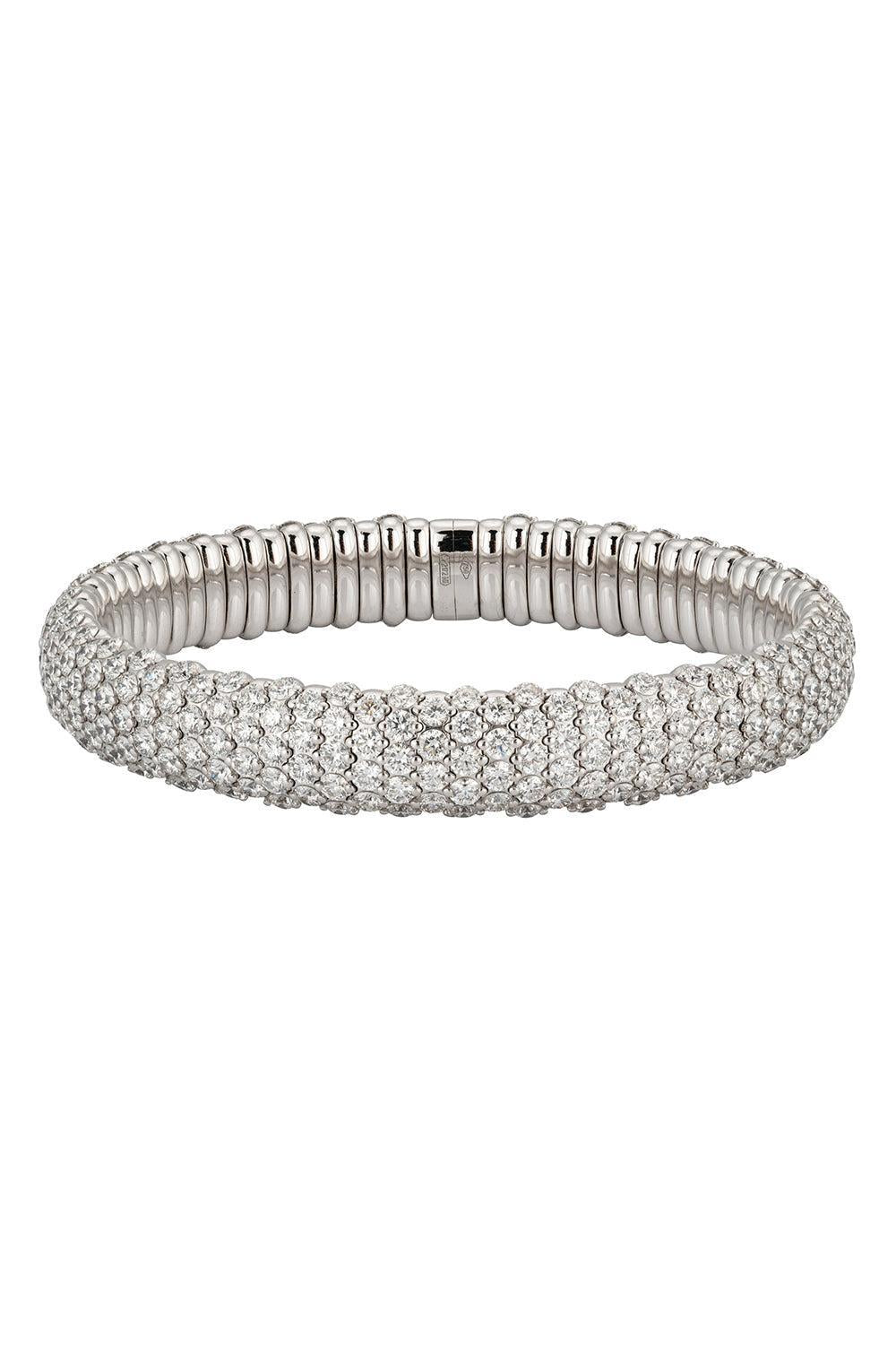 Diamond Dome Stretch Bracelet-WHITE GOLD-JEWELRYFINE JEWELBRACELET O-ZYDO