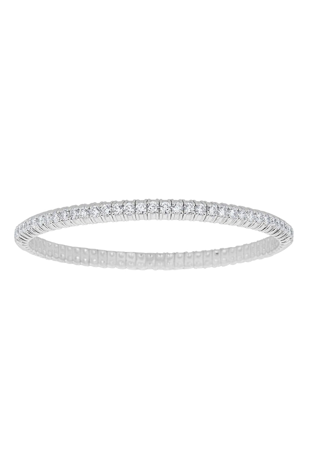 Diamond Stretch Tennis Bracelet-WHITE GOLD-JEWELRYFINE JEWELBRACELET O-ZYDO