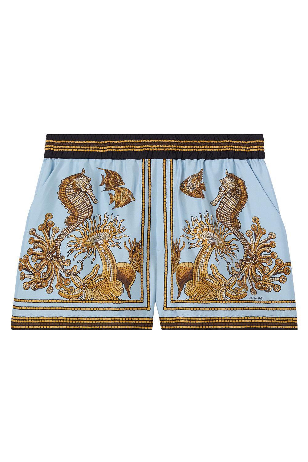Pull-Up Shorts - Oceania Placée-COASTAL-XS-CLOTHINGPANTSHORT-LA DOUBLEJ