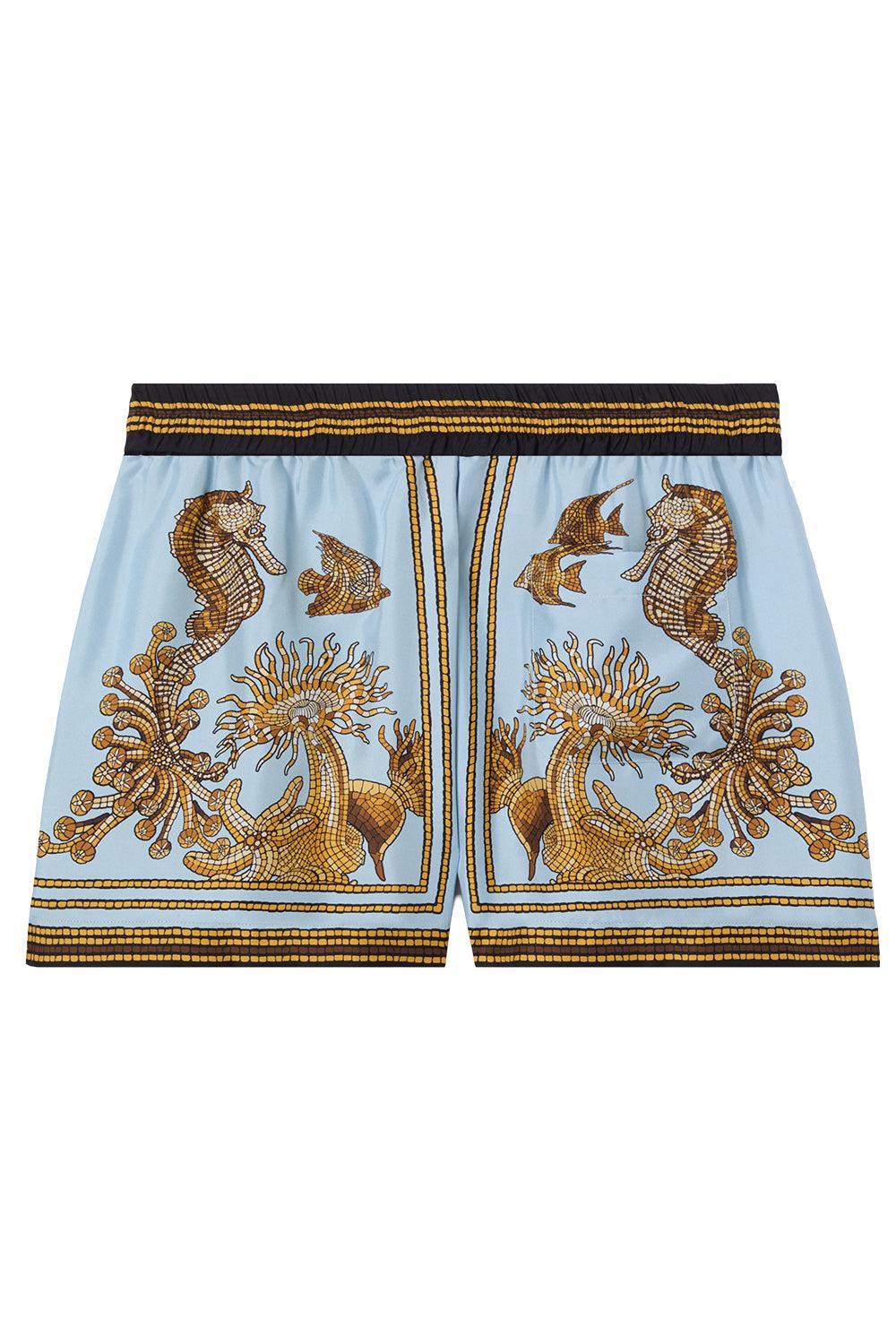 Pull-Up Shorts - Oceania Placée-COASTAL-XS-CLOTHINGPANTSHORT-LA DOUBLEJ