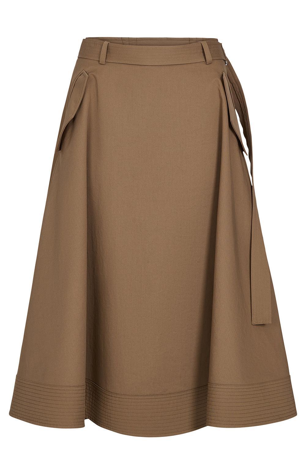 Pure Intentions Skirt-BROWN-2-CLOTHINGSKIRTMIDI-TWP