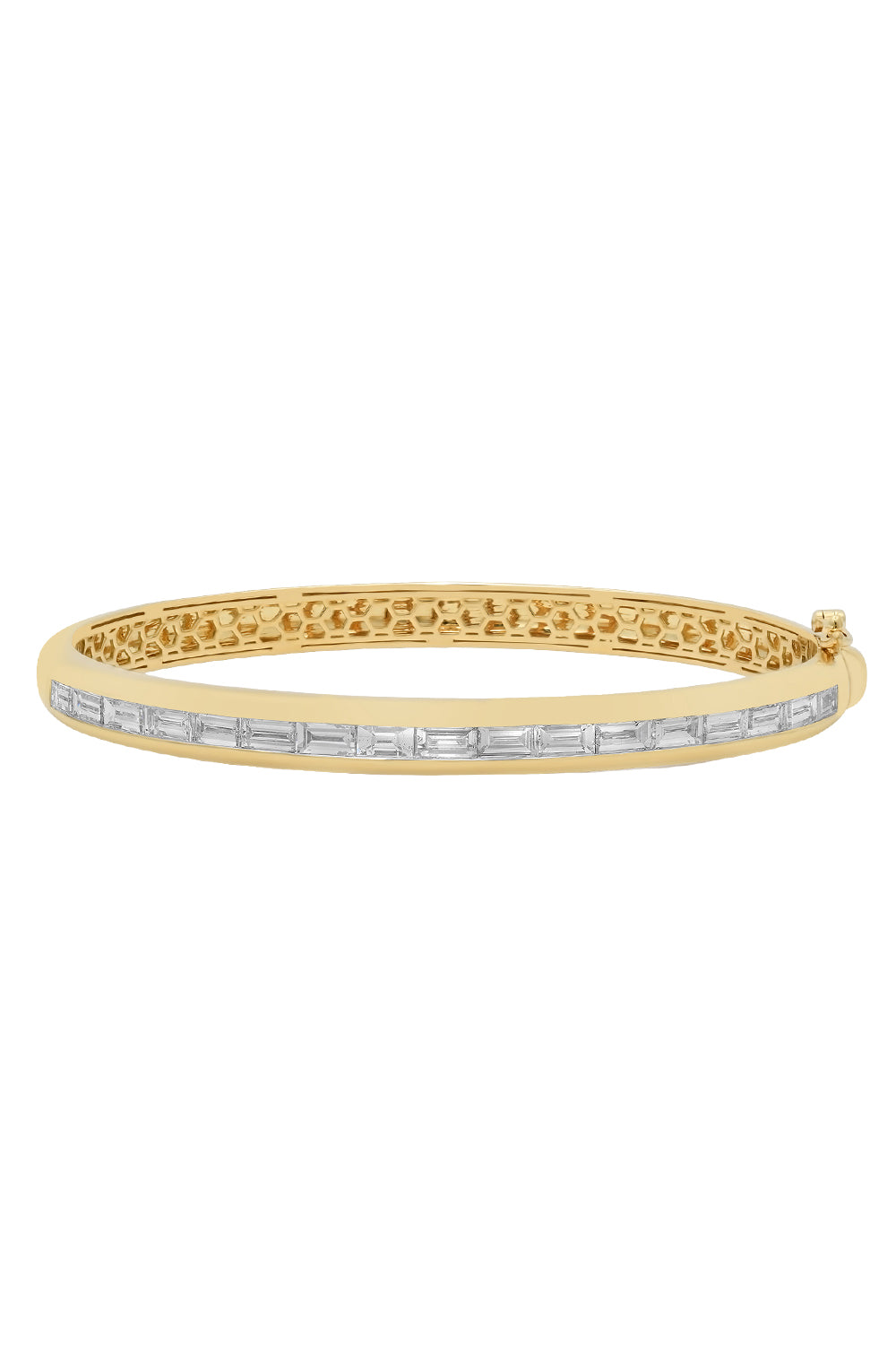 Diamond Baguette Papua Thin Bangle Bracelet