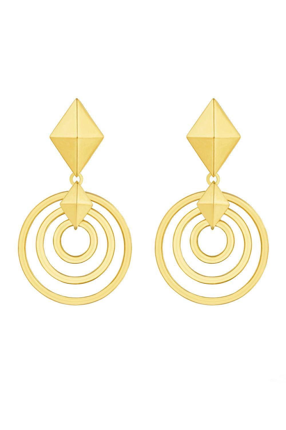 Python Drop Short Earrings-YELLOW GOLD-JEWELRYFINE JEWELEARRING-CADAR