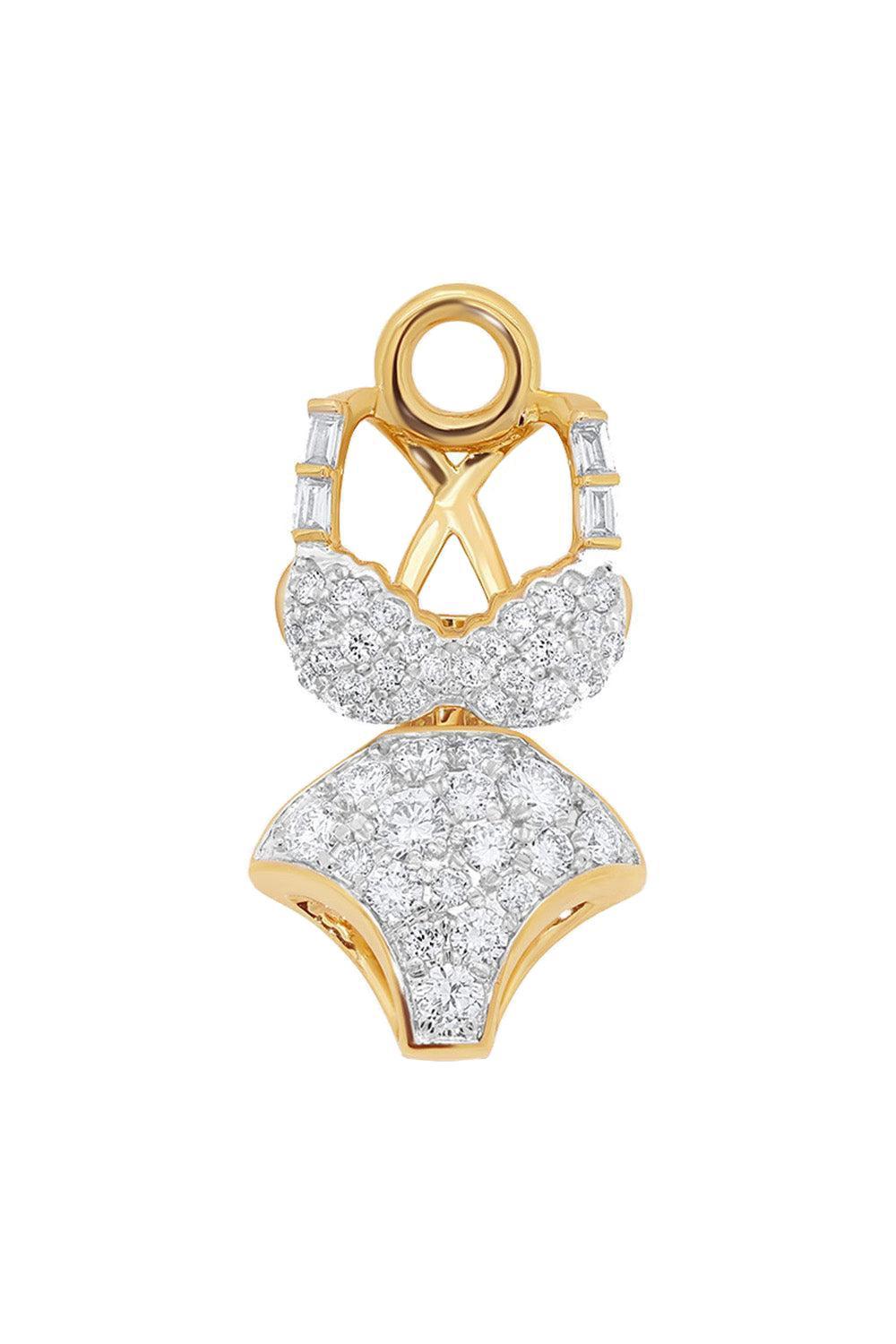 Diamond Bikini Charm-YELLOW GOLD-JEWELRYFINE JEWELPENDANT-SARA WEINSTOCK