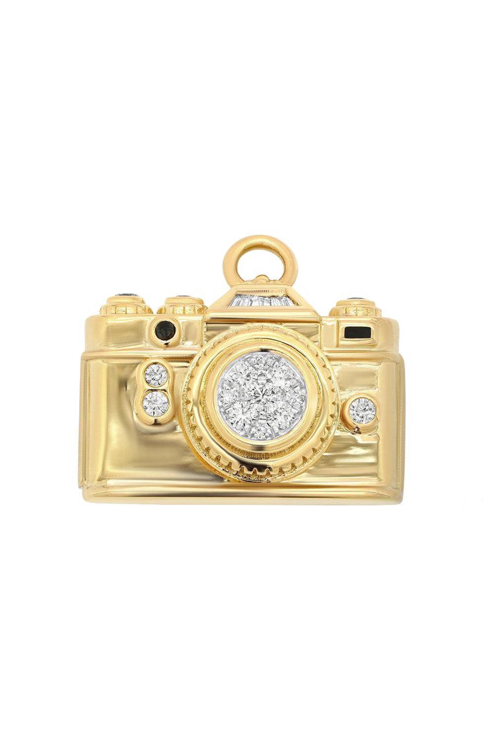 Diamond Camera Charm-YELLOW GOLD-JEWELRYFINE JEWELPENDANT-SARA WEINSTOCK