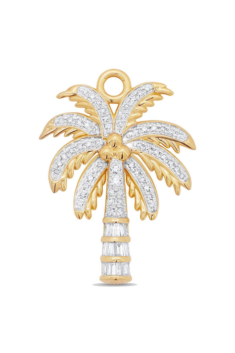 Diamond Palm Tree Charm-YELLOW GOLD-JEWELRYFINE JEWELPENDANT-SARA WEINSTOCK