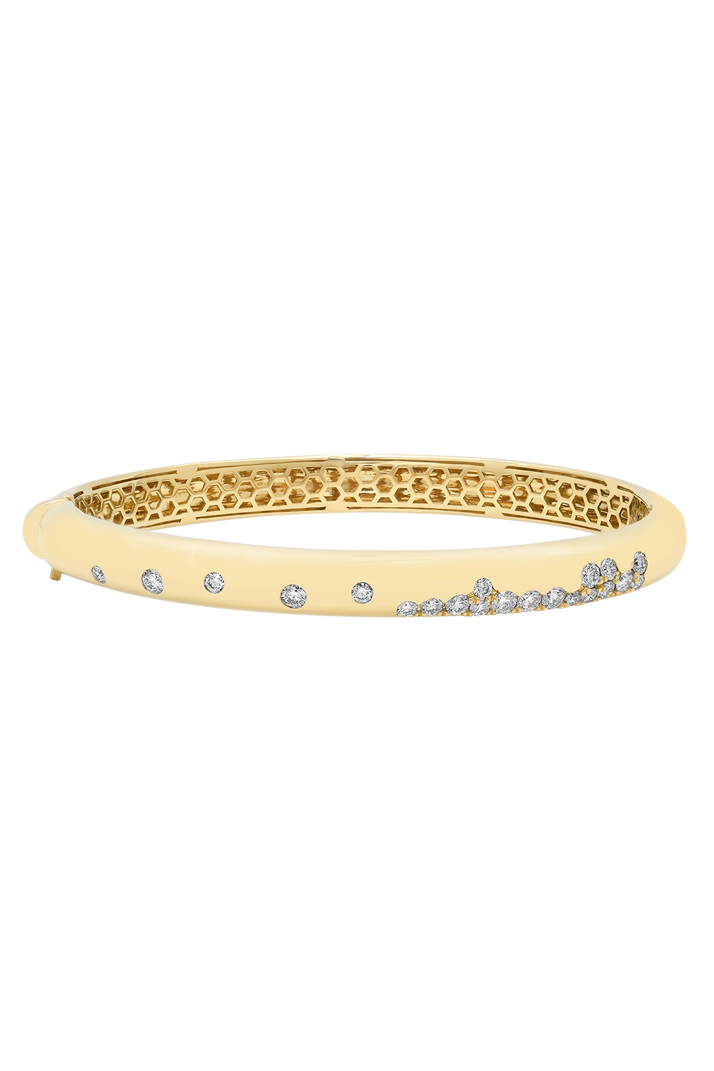 Diamond Papua Pave Thin Bangle Bracelet