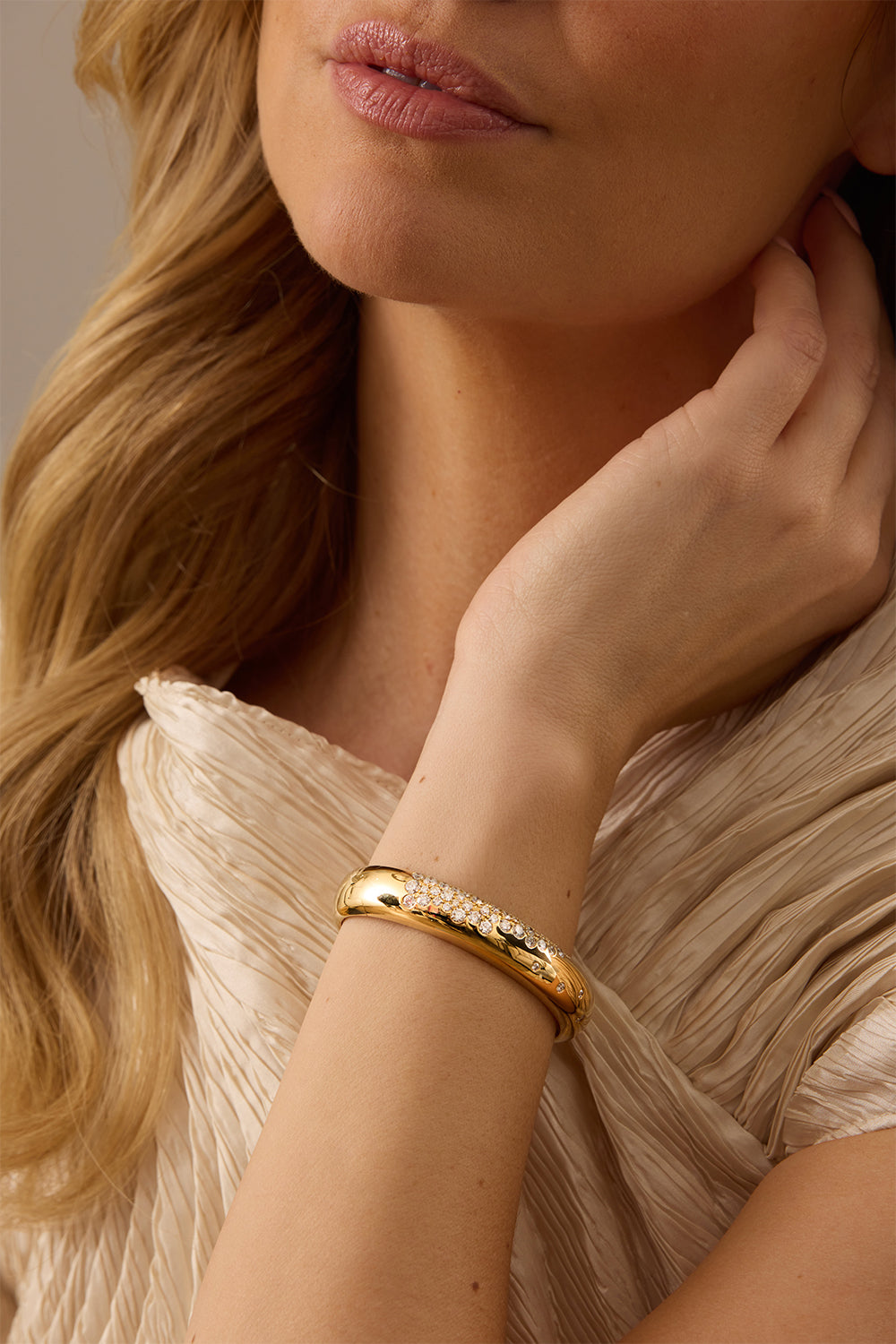 Diamond Papua Pave Thick Bangle Bracelet