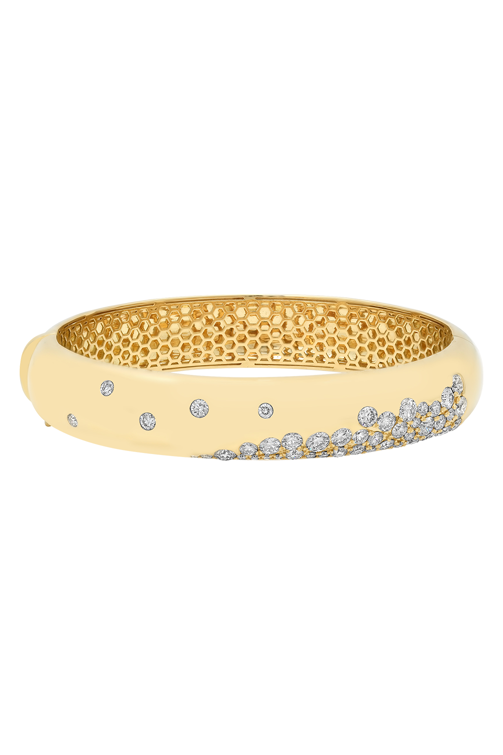 Diamond Papua Pave Thick Bangle Bracelet