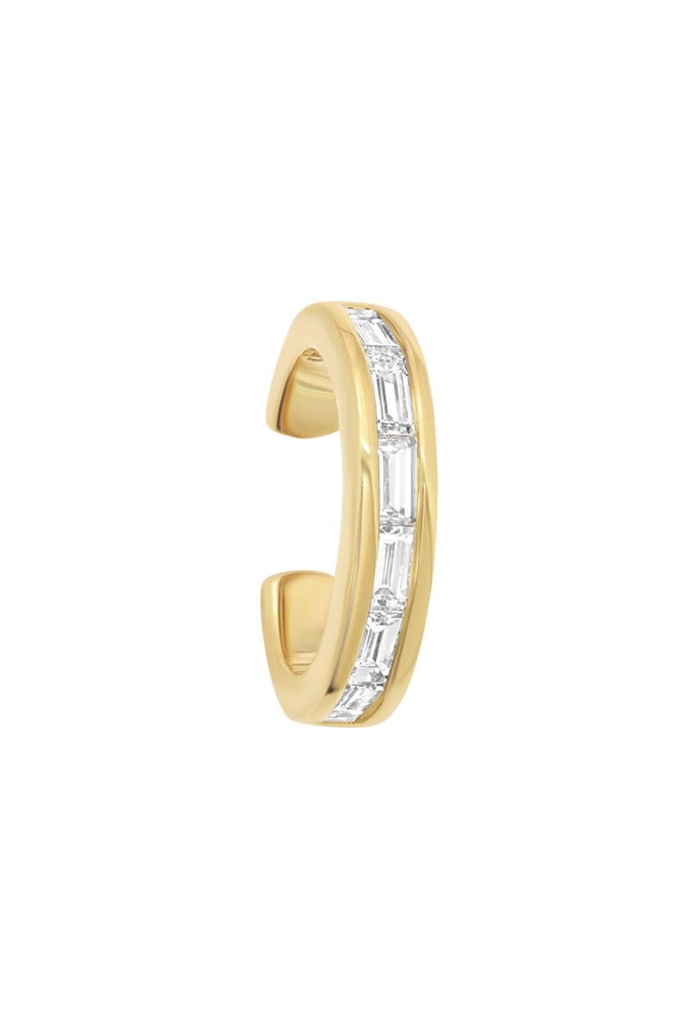 Diamond Papua Ear Cuff-YELLOW GOLD-JEWELRYFINE JEWELEARRING-SARA WEINSTOCK