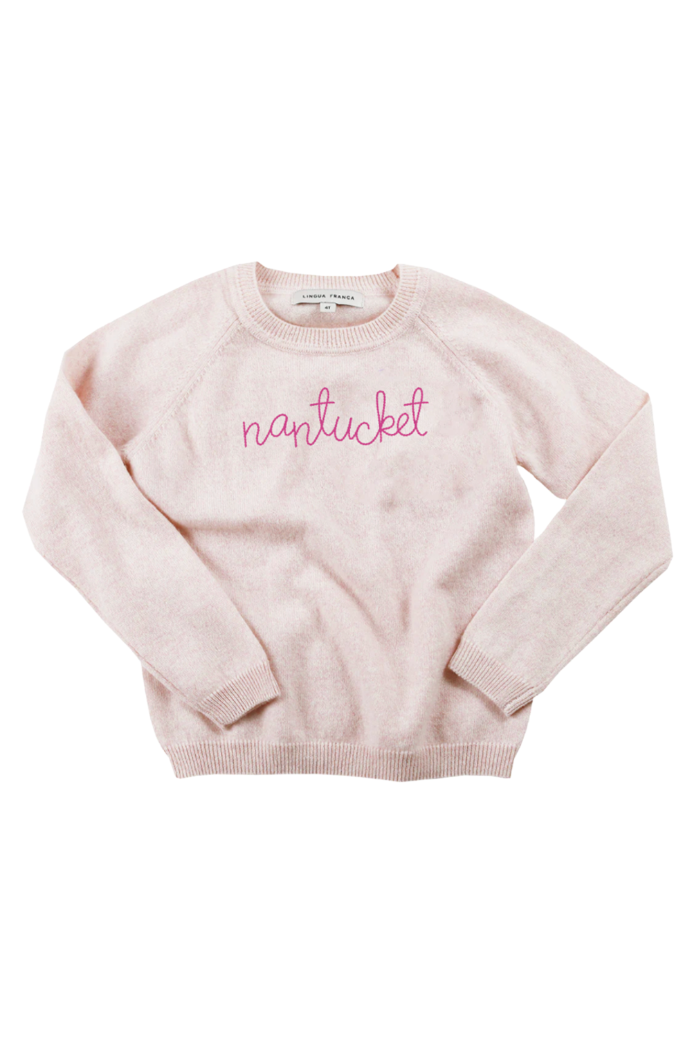 Kids Nantucket Crewneck - Pink-PINK-10-12-KIDSTOPSWEATER-LINGUA FRANCA