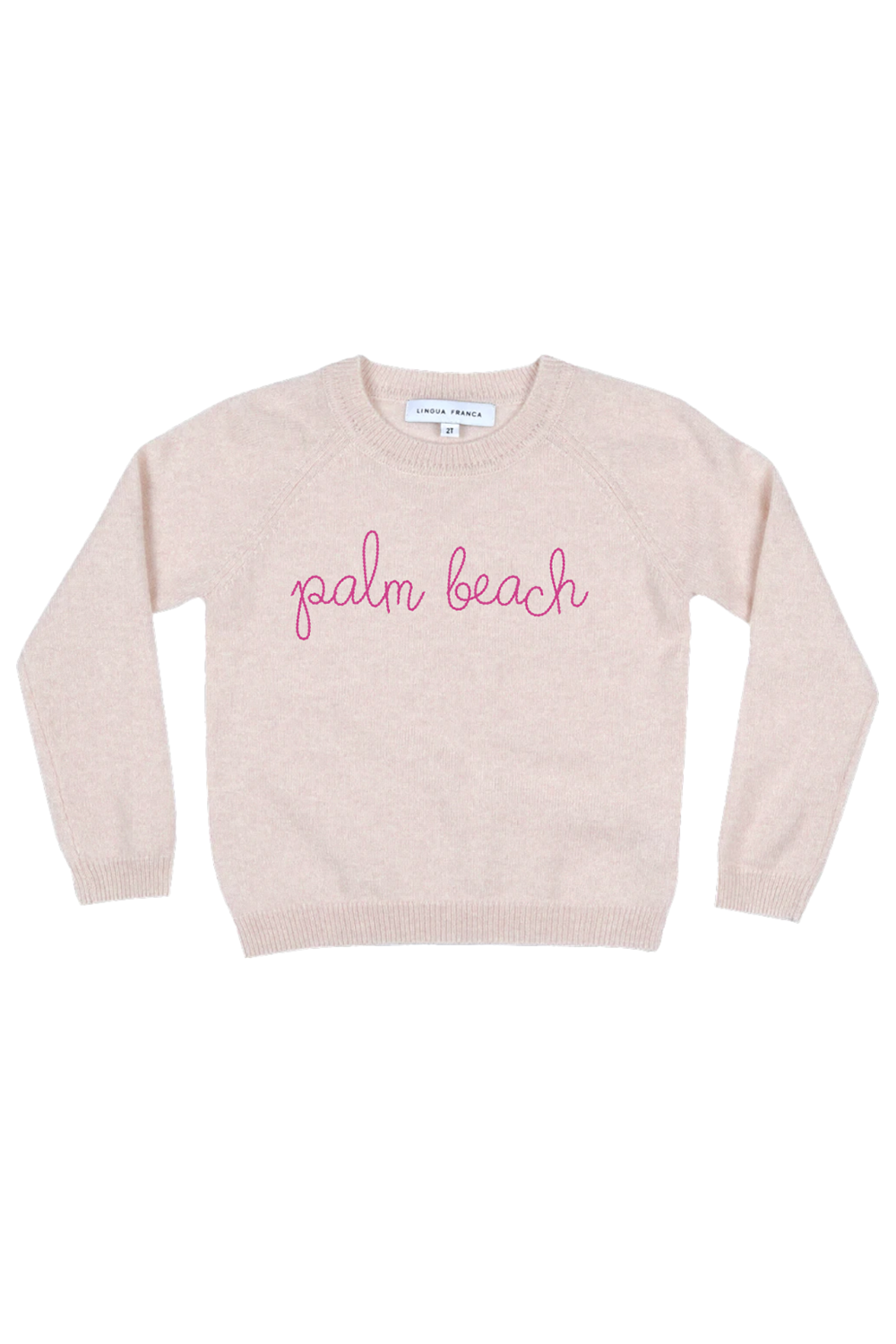 Kids Palm Beach Crewneck - Marled Blush-PINK-10-12-CLOTHINGTOPSWEATER-LINGUA FRANCA