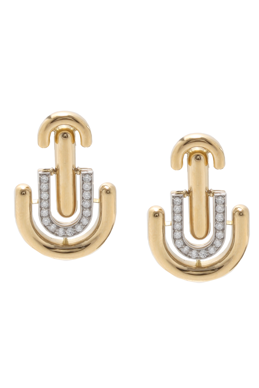 Diamond Unity Earrings-YELLOW GOLD-JEWELRYFINE JEWELEARRING-DAVID WEBB