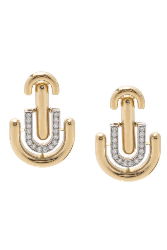 Diamond Unity Earrings-YELLOW GOLD-JEWELRYFINE JEWELEARRING-DAVID WEBB