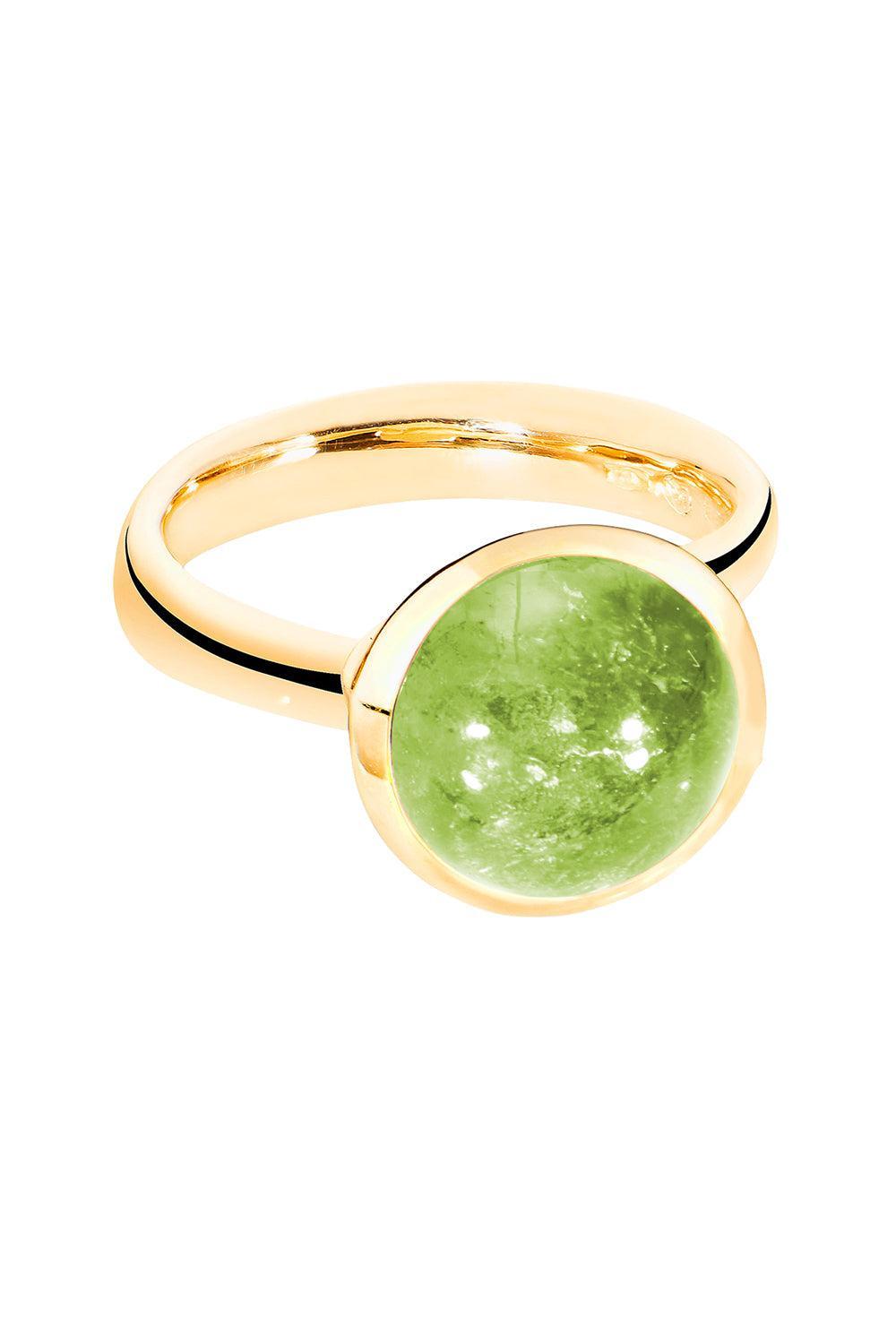 Peridot Large Bouton Ring-YELLOW GOLD-7-JEWELRYFINE JEWELRING-TAMARA COMOLLI