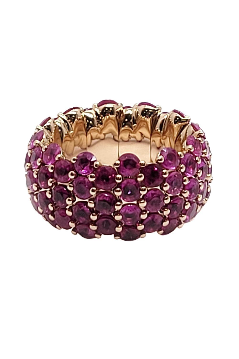 Pink Sapphire Stretch Ring-ROSE GOLD-6.25-JEWELRYFINE JEWELRING-ANDREOLI