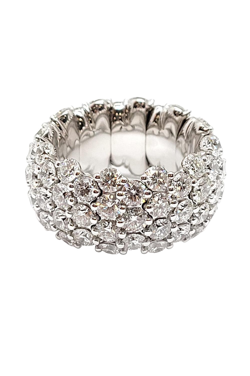 Diamond Stretch Ring-WHITE GOLD-6.25-JEWELRYFINE JEWELRING-ANDREOLI