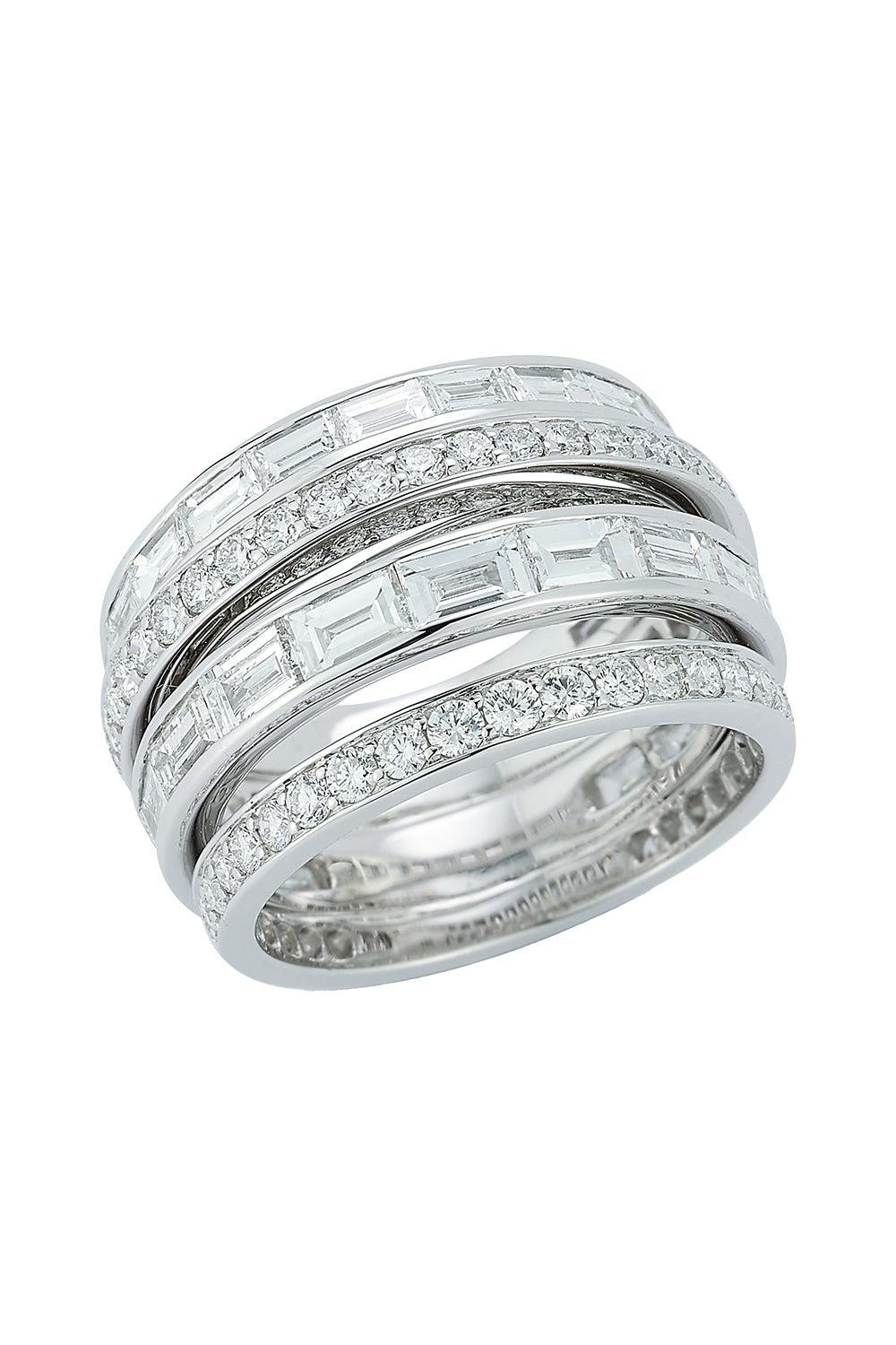 Diamond Mixed Cut Crossover Keynes Ring-WHITE GOLD-8-JEWELRYFINE JEWELRING-WALTERS FAITH