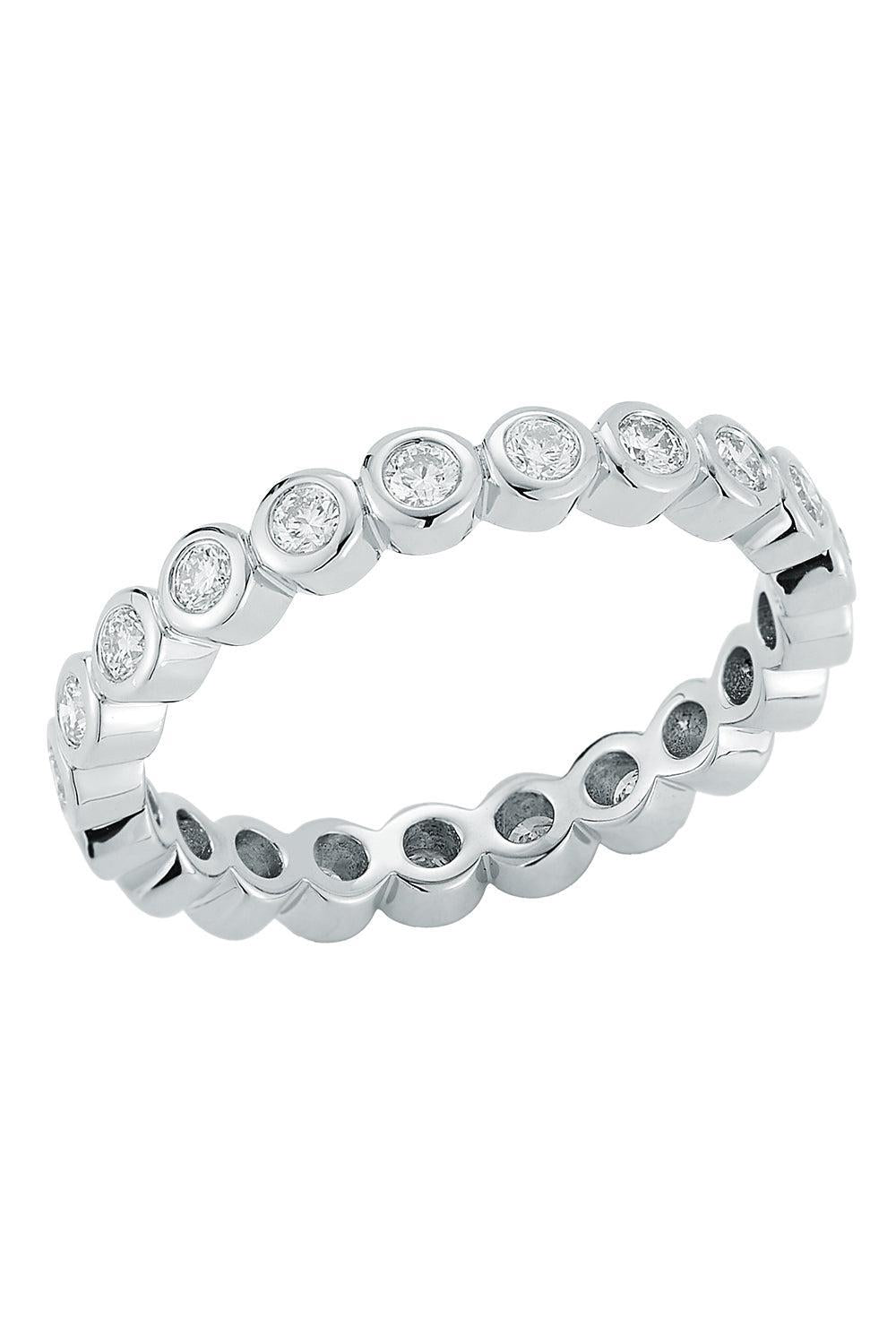 Diamond Bezel WF Classic Ring - White Gold-WHITE GOLD-6-JEWELRYFINE JEWELRING-WALTERS FAITH
