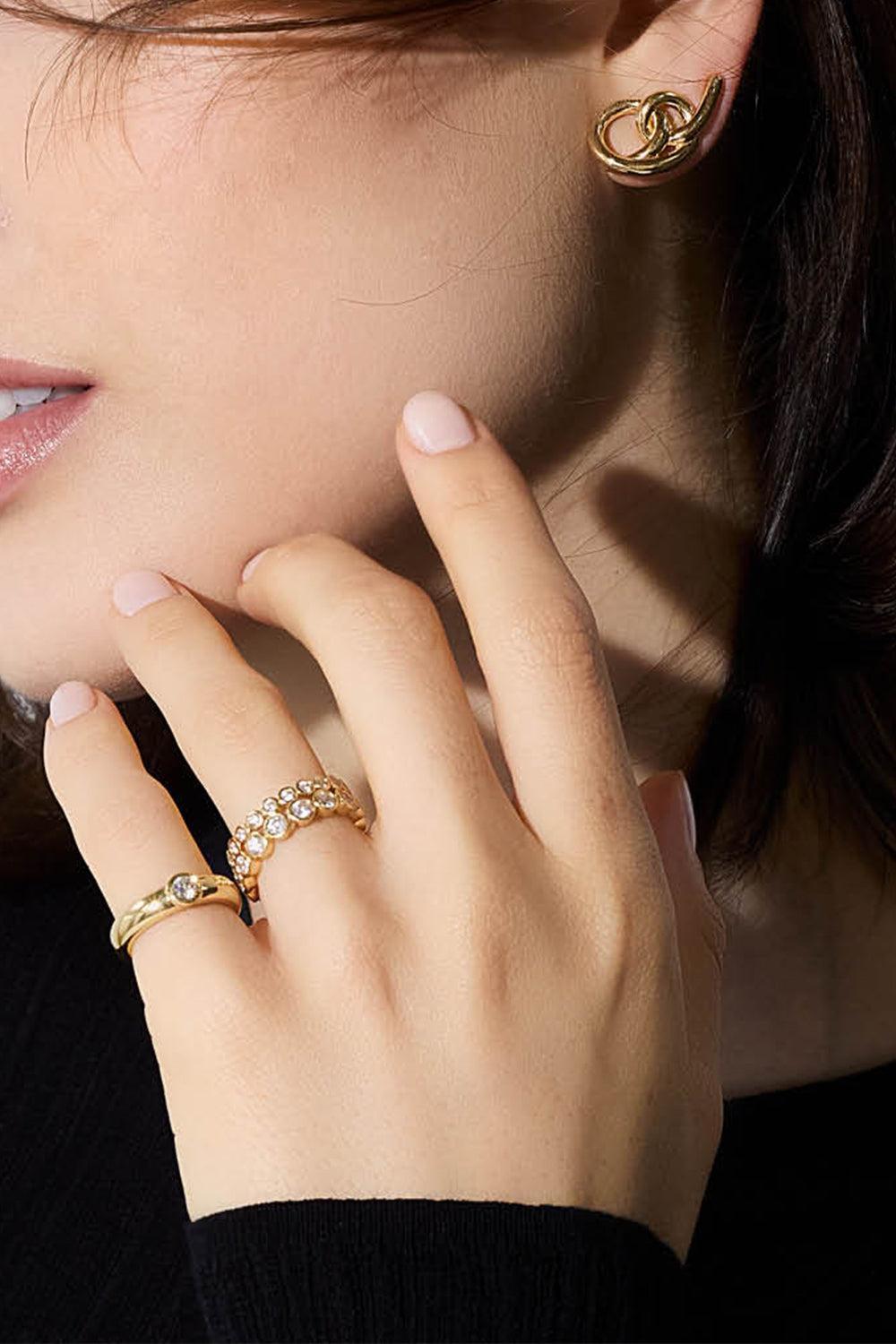 Diamond Bezel WF Classic Ring - Yellow Gold-YELLOW GOLD-7-JEWELRYFINE JEWELRING-WALTERS FAITH