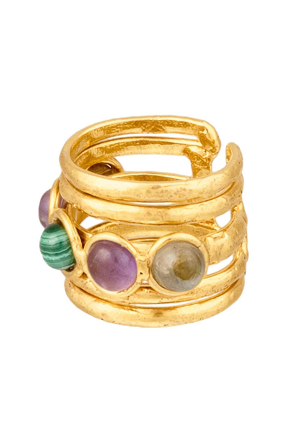 Multi Stone Olympe Ring-YELLOW-7.25-JEWELRYBOUTIQUERING-SYLVIA TOLEDANO