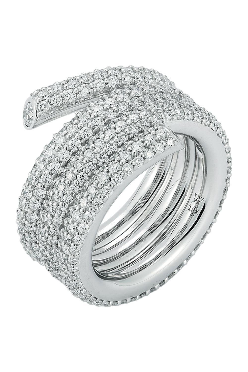Diamond Triple Row Thoby Spiral Ring-WHITE GOLD-7-JEWELRYFINE JEWELRING-WALTERS FAITH