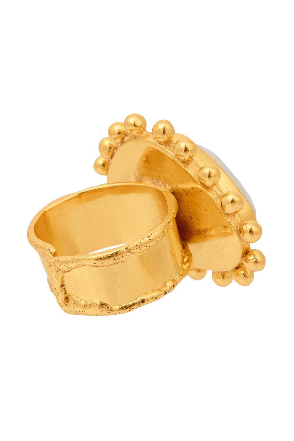 Moonstone Dot Ring-YELLOW-6-JEWELRYBOUTIQUERING-SYLVIA TOLEDANO