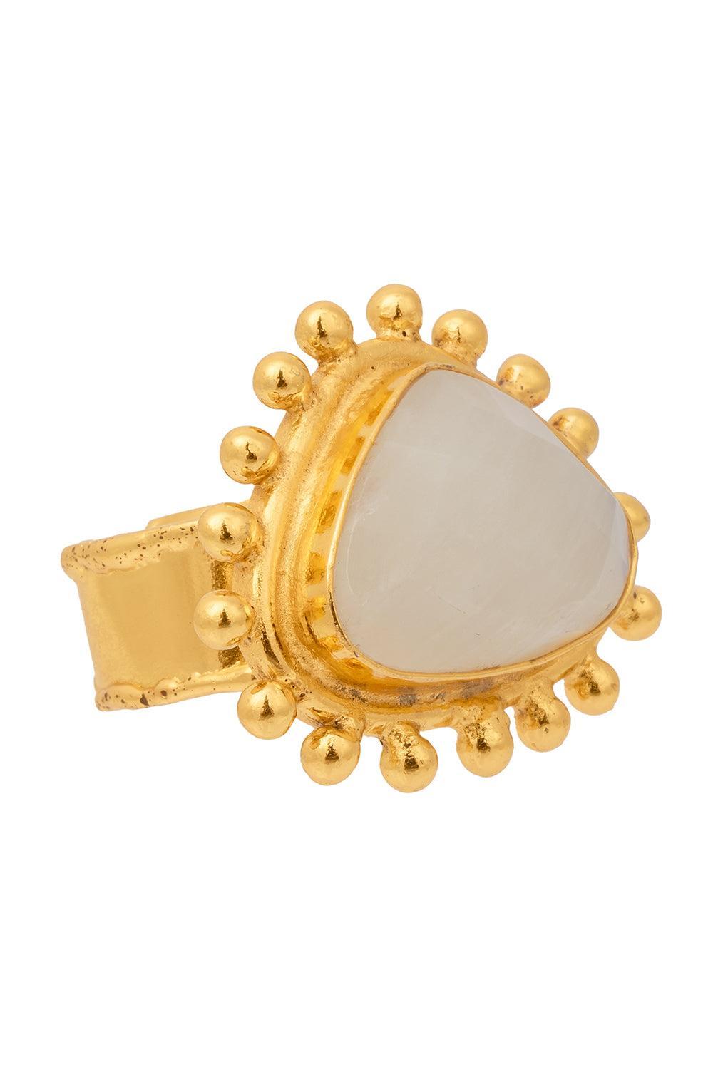 Moonstone Dot Ring-YELLOW-6-JEWELRYBOUTIQUERING-SYLVIA TOLEDANO