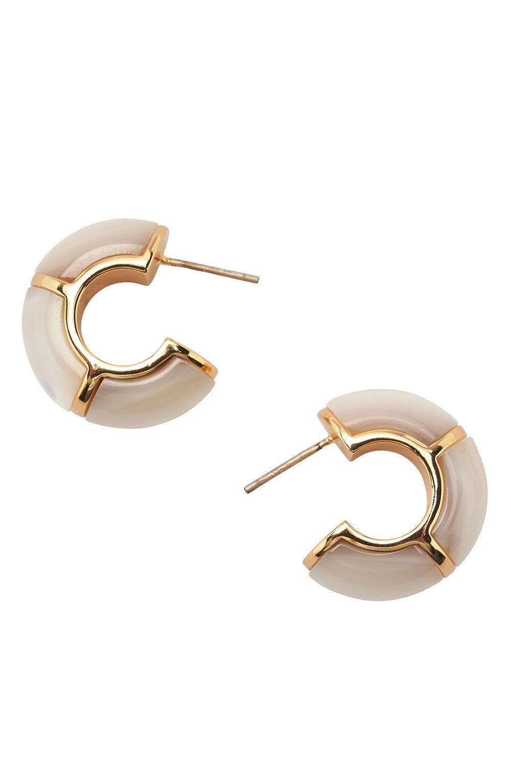 Pearl Zellige Hoop Earrings-WHITE-JEWELRYBOUTIQUEEARRING-LIZZIE FORTUNATO